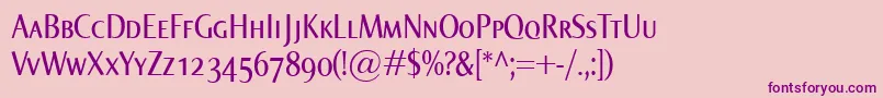 NormaCondSmallcaps Font – Purple Fonts on Pink Background