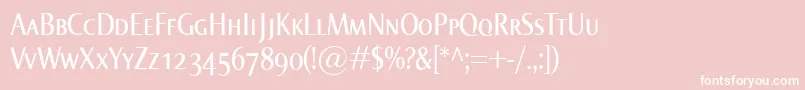 NormaCondSmallcaps Font – White Fonts on Pink Background