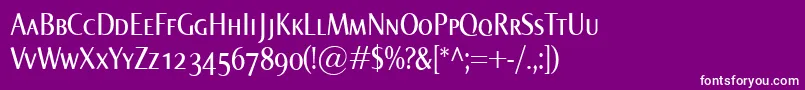 NormaCondSmallcaps Font – White Fonts on Purple Background