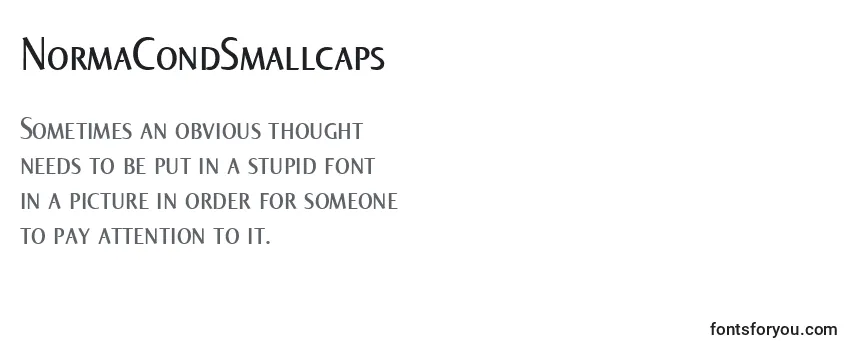 Review of the NormaCondSmallcaps Font