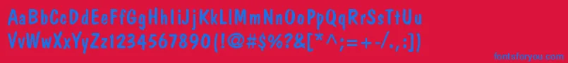 Dawncastle Font – Blue Fonts on Red Background