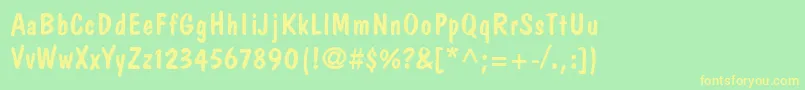 Dawncastle Font – Yellow Fonts on Green Background