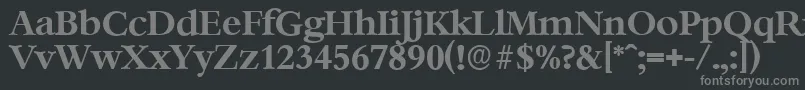 フォントBernsteinserialBold – 黒い背景に灰色の文字