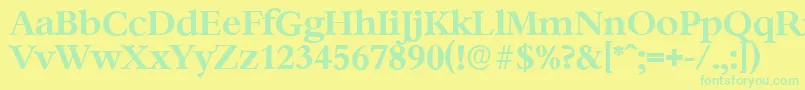 BernsteinserialBold Font – Green Fonts on Yellow Background