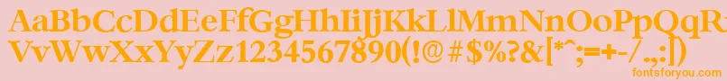 BernsteinserialBold Font – Orange Fonts on Pink Background