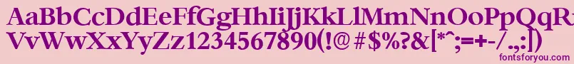 BernsteinserialBold Font – Purple Fonts on Pink Background