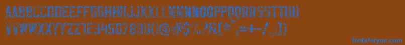 SablonMegaWashed Font – Blue Fonts on Brown Background