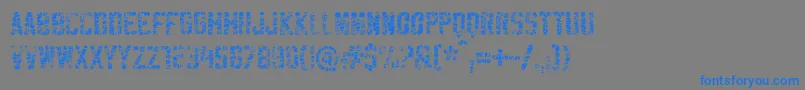 Шрифт SablonMegaWashed – синие шрифты на сером фоне