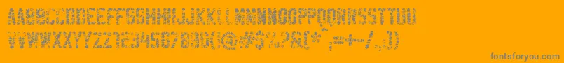 fuente SablonMegaWashed – Fuentes Grises Sobre Fondo Naranja