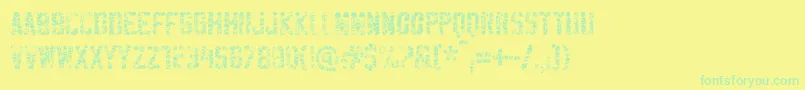 Weitere Informationen zur SablonMegaWashed-Schriftart SablonMegaWashed-Schriftart – Grüne Schriften auf gelbem Hintergrund