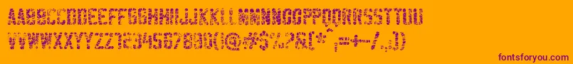SablonMegaWashed Font – Purple Fonts on Orange Background