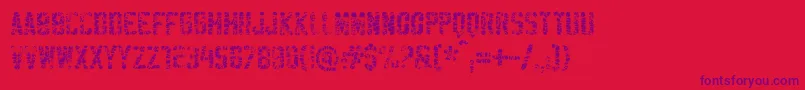 フォントSablonMegaWashed – 赤い背景に紫のフォント