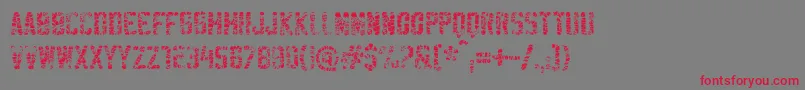 SablonMegaWashed Font – Red Fonts on Gray Background