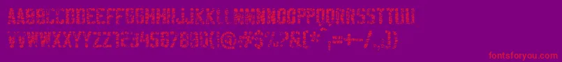 SablonMegaWashed-Schriftart – Rote Schriften auf violettem Hintergrund