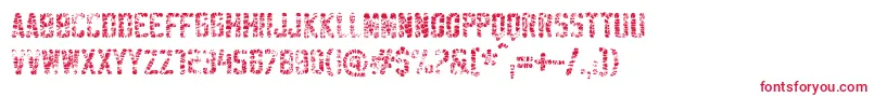 SablonMegaWashed Font – Red Fonts on White Background