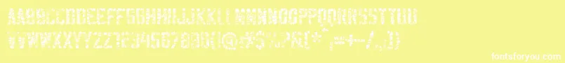 SablonMegaWashed Font – White Fonts on Yellow Background