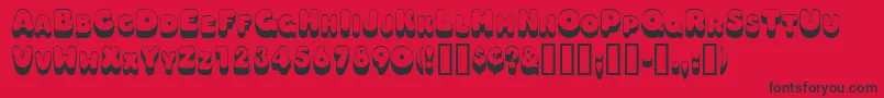 Oodlesscapsssk Font – Black Fonts on Red Background