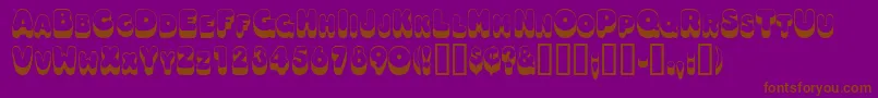 Oodlesscapsssk Font – Brown Fonts on Purple Background