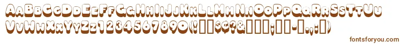 Oodlesscapsssk Font – Brown Fonts on White Background