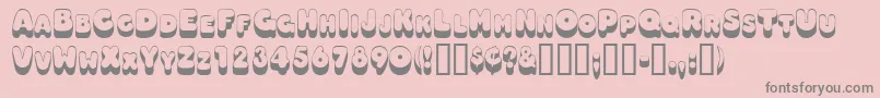 フォントOodlesscapsssk – ピンクの背景に灰色の文字