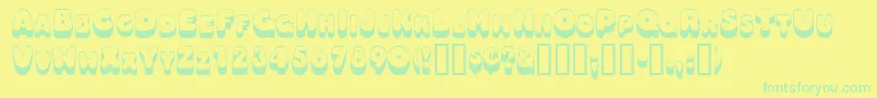 fuente Oodlesscapsssk – Fuentes Verdes Sobre Fondo Amarillo