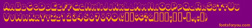 Oodlesscapsssk Font – Orange Fonts on Purple Background