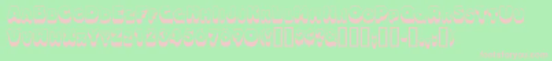 Oodlesscapsssk Font – Pink Fonts on Green Background