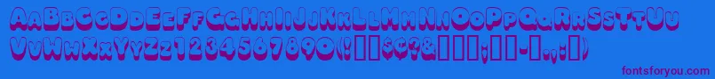 More about Oodlesscapsssk Font Oodlesscapsssk Font – Purple Fonts on Blue Background