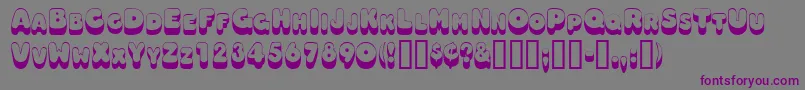 Oodlesscapsssk Font – Purple Fonts on Gray Background