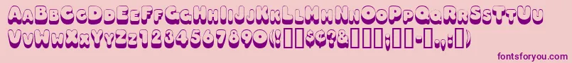 Oodlesscapsssk Font – Purple Fonts on Pink Background