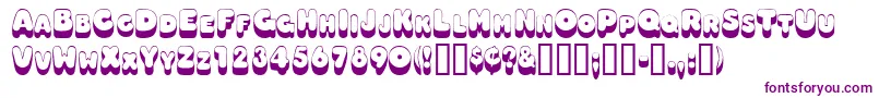 Oodlesscapsssk-fontti – violetit fontit valkoisella taustalla