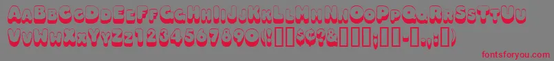 Oodlesscapsssk Font – Red Fonts on Gray Background