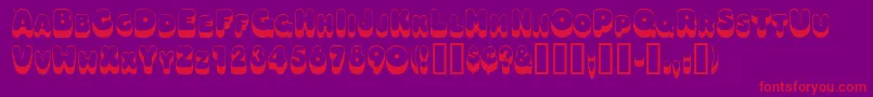 Oodlesscapsssk Font – Red Fonts on Purple Background