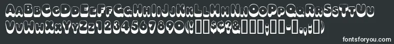 Oodlesscapsssk Font – White Fonts on Black Background