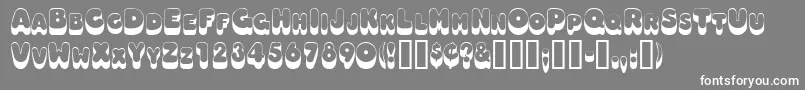 Oodlesscapsssk Font – White Fonts on Gray Background