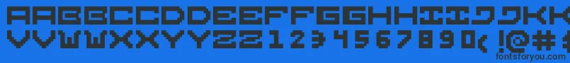 Gridilatia Font – Black Fonts on Blue Background