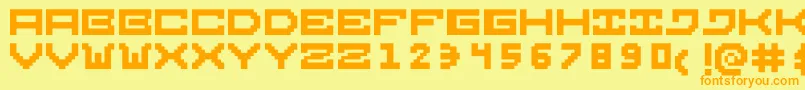 Gridilatia Font – Orange Fonts on Yellow Background