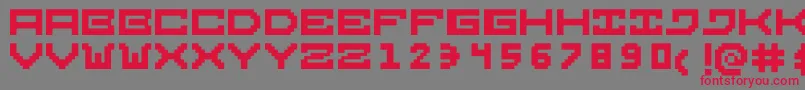 Gridilatia Font – Red Fonts on Gray Background