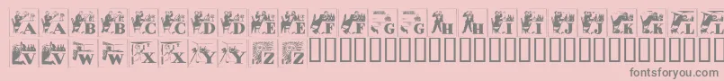 Alkoif Font – Gray Fonts on Pink Background