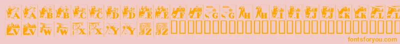 Alkoif Font – Orange Fonts on Pink Background
