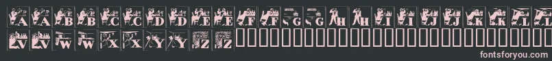Alkoif Font – Pink Fonts on Black Background