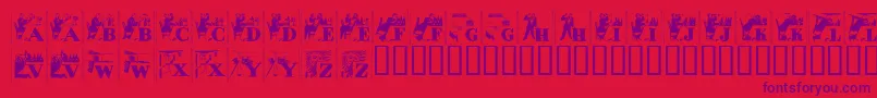 フォントAlkoif – 赤い背景に紫のフォント