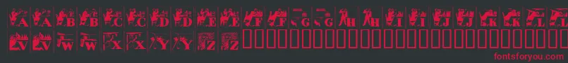 Alkoif Font – Red Fonts on Black Background