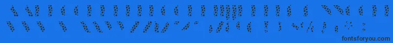 Шрифт ManbowDots – чёрные шрифты на синем фоне