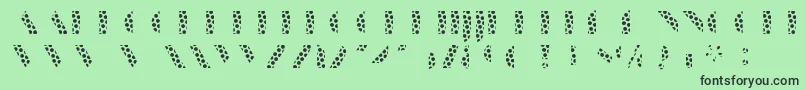 ManbowDots Font – Black Fonts on Green Background