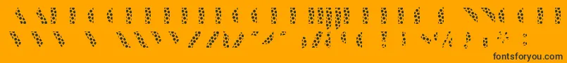 フォントManbowDots – 黒い文字のオレンジの背景
