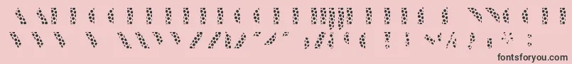 Шрифт ManbowDots – чёрные шрифты на розовом фоне