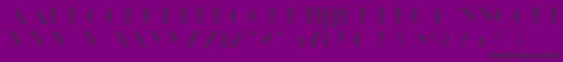 ManbowDots-Schriftart – Schwarze Schriften auf violettem Hintergrund