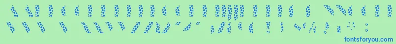 ManbowDots Font – Blue Fonts on Green Background