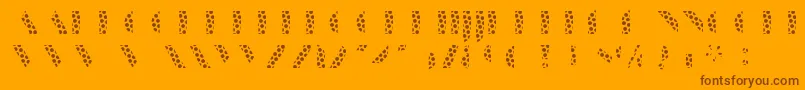 ManbowDots-fontti – ruskeat fontit oranssilla taustalla